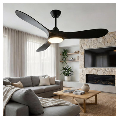 Ventilateur de plafond noir moderne Roomratv