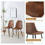 Ensemble table et chaises de salle à manger extensibles, plateau en MDF avec pieds en métal + 4 chaises de salle à manger modernes de style Mid-Century Modern-474816389-474816391