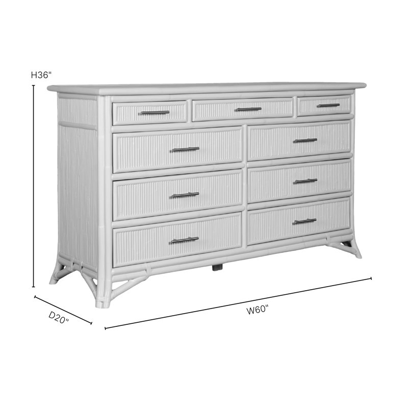 Commode double 9 tiroirs Bermuda, Marine