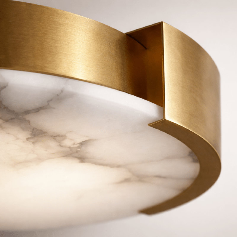 Atelier Aged Brass Glass Flushmount