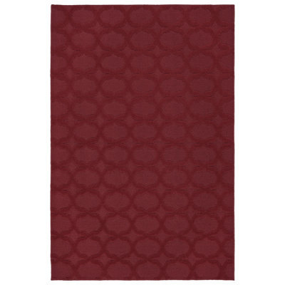 Togut Geometric Tufted Chili Red Area Rug