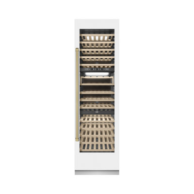 ZLINE Autograph 24 in. 12.4 cu. ft. Triple Zone 100 Bottle Column Wine Cooler and Accents — FIN-0018029 | Fridge.com