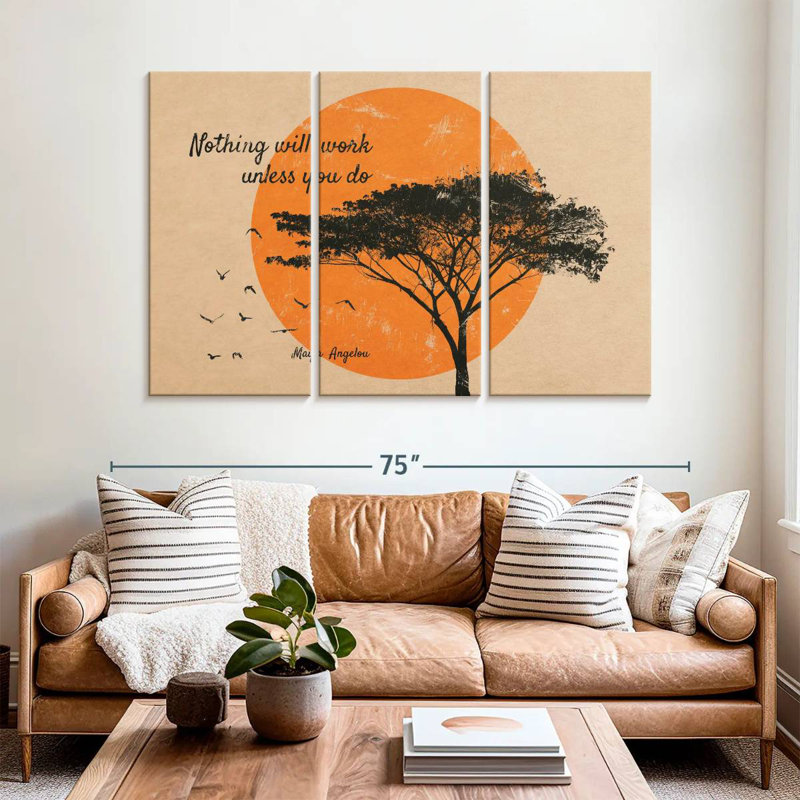 Tergel Nothing Will Work Quote, 42" H x 65" W