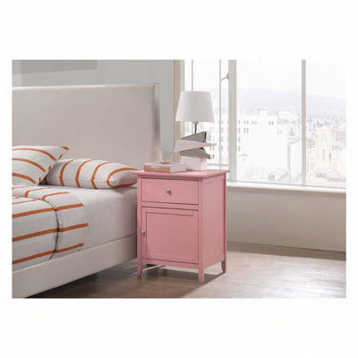 Table de chevet rose