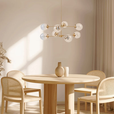 Chandelier  - 8-Light Configuration Metal Material  With Globe Bulbs