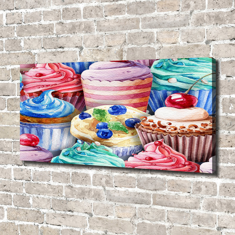 Colourful Muffins - Wrapped Canvas Print