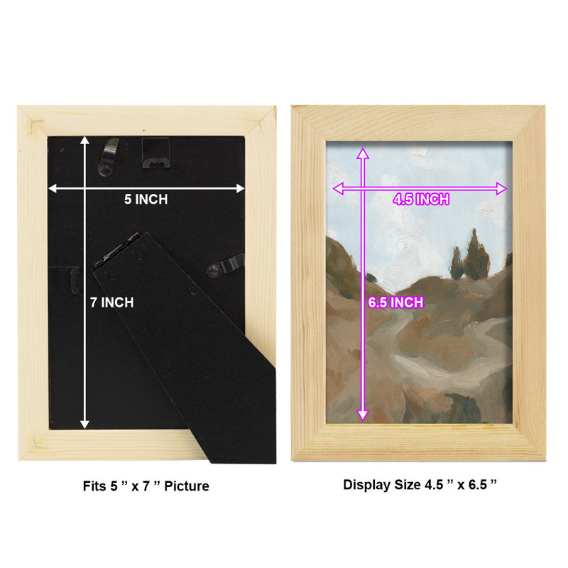 West Fork Hiking Trail III - Single Picture Frame Print, 8" H x 6" W x 1" D, Natural