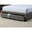 Lit pour chambre à coucher capitonné gris 1pc