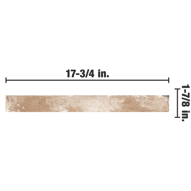 Sedona 1.88 in. x 17.75 in. Glazed Porcelain Tile