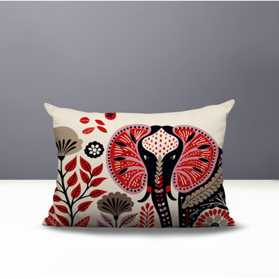 Issa Elephant Reversible Indoor/Outdoor Lumbar Pillow