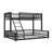 Twin XL Over Queen Floor Bunk Bed, Metal Bunk Bed Frame With Ladder & Guardrails For Bedroom, Guest Room-981410074