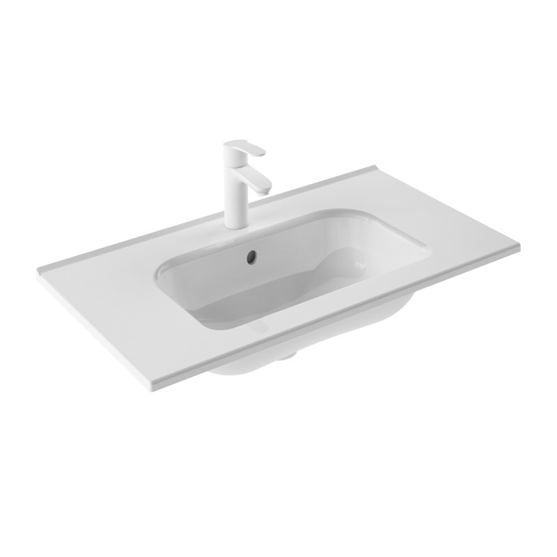 Ensemble de meuble-lavabo mural simple 32 "Mallie, Anthracite