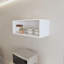 Armoire blanche pour fournitures de cuisine - H 12 po x l 30 po x P 12,5 po, panneau de particules, grattoir, convient aux épices, aux bols et aux rouleaux à pâtisserie, hauteur, profondeur, profondeur, revêtement anti-rayures, peut contenir des pots