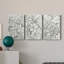 Motif floral croquis II - ensemble de 3 reproductions d'art sur toile tendue-102516704