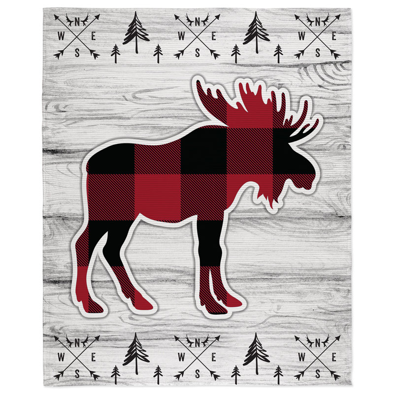  Jeté Flannel Buffalo Moose