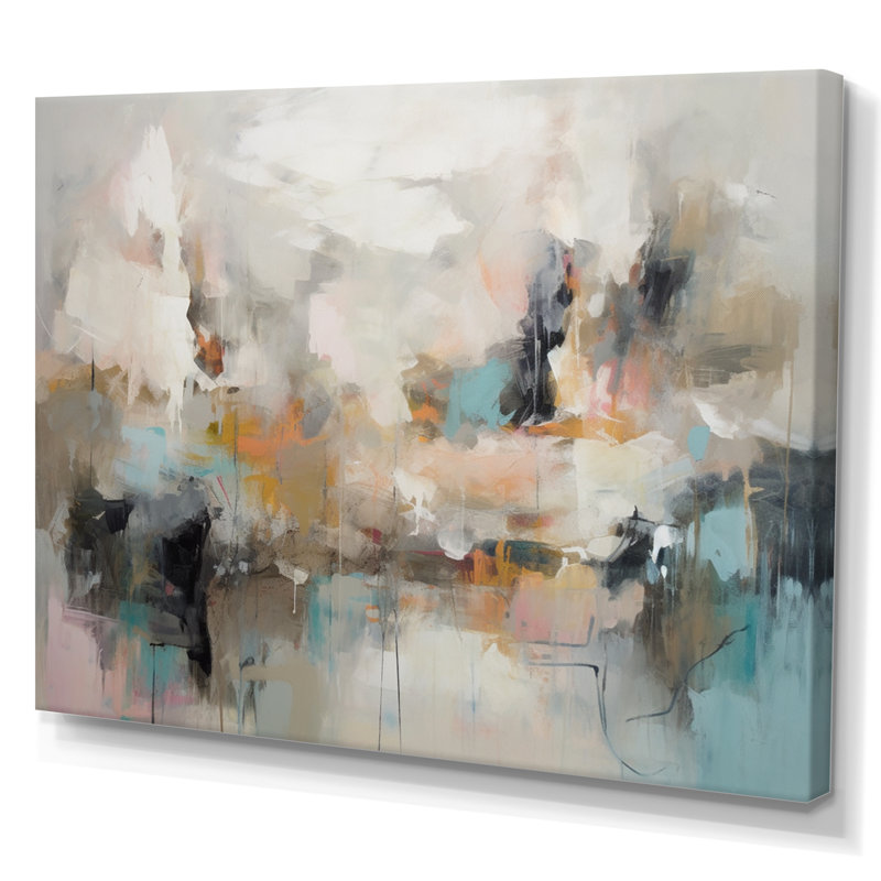 Maryln Serene Waters In Marble III, H 16 po x l 32 po x P 1 po, Toile tendue