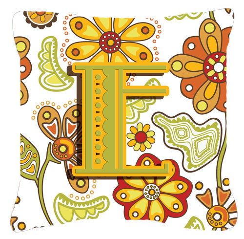 Coussin décoratif intérieur/extérieur mongram letter, 18" H x 18" L x 5.5" D, D