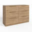 Solid Wood 110 cm W Chest of 6 Drawers