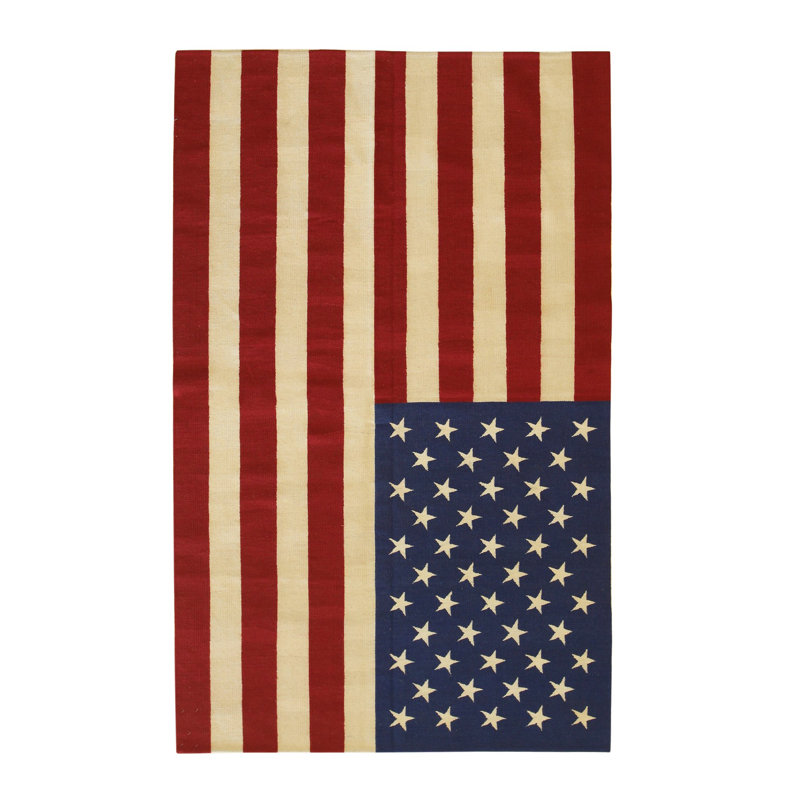 Tapis en laine tissé à plat Maya Dazzling Usa