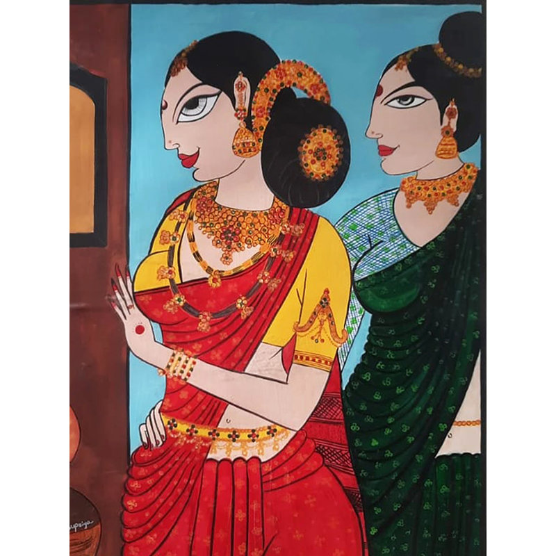 Sœurs - un lien fort | Couleur de l'affiche sur papier | Par Supriya Jammalamadaka