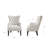 Fauteuil d'appoint à oreilles capitonné Hannah-530619750