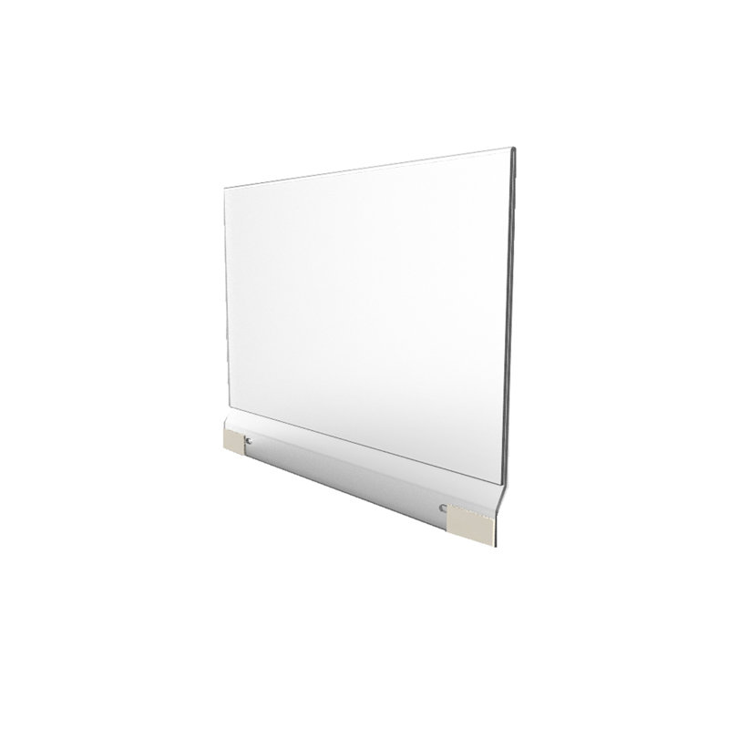 Fixturedisplays® 13 X 8" Clear Acrylic Frame, Lucite Sign Holder Ghost Plaxiglass Detachable Header 16800