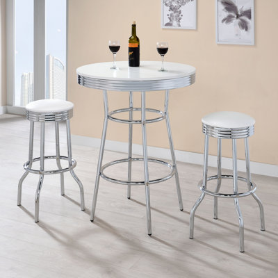 Table de bar bistro rétro ronde 30 pouces 1950's