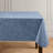 Floral Damask-Scroll Water- And Stain-Resistant Vinyl Tablecloth With Flannel Backing, 60 Inches X 120 Inches, Rectangle, Blue