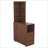 MDF Nightstand with Drawers &amp; Shelves, Solid Wood Legs for Bedroom Corner