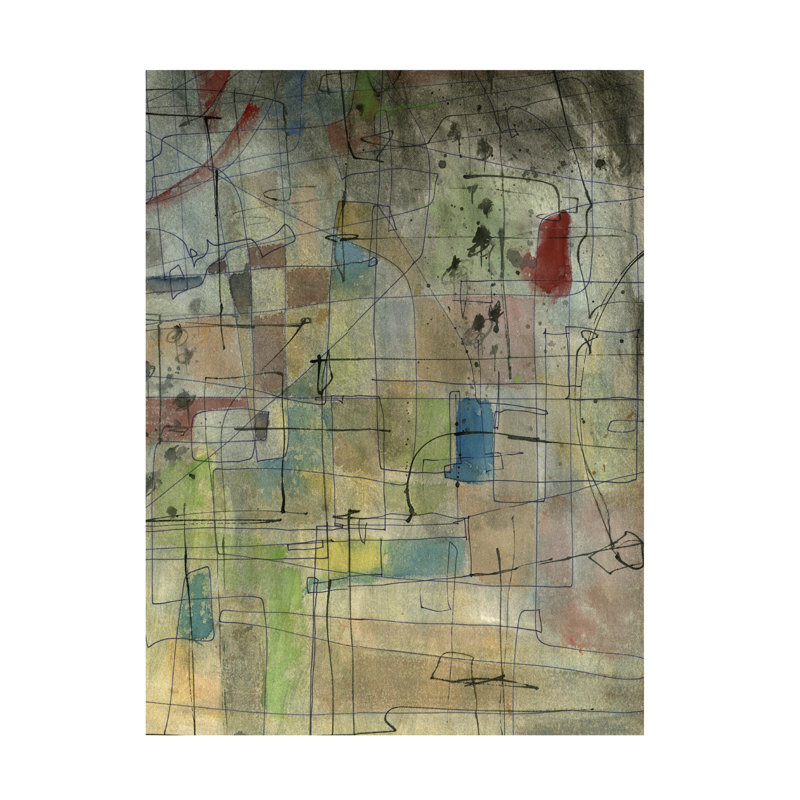 Art sur toile, maison bleue riche, H 24 po x l 18 po