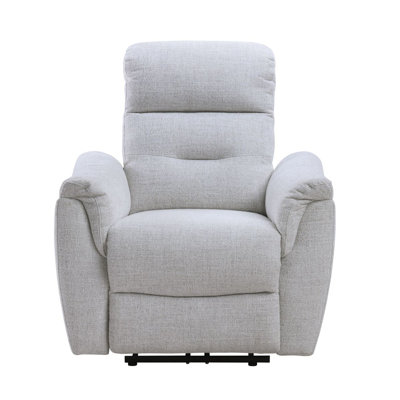 Fauteuil inclinable électrique en chenille gris Eastre avec port USB