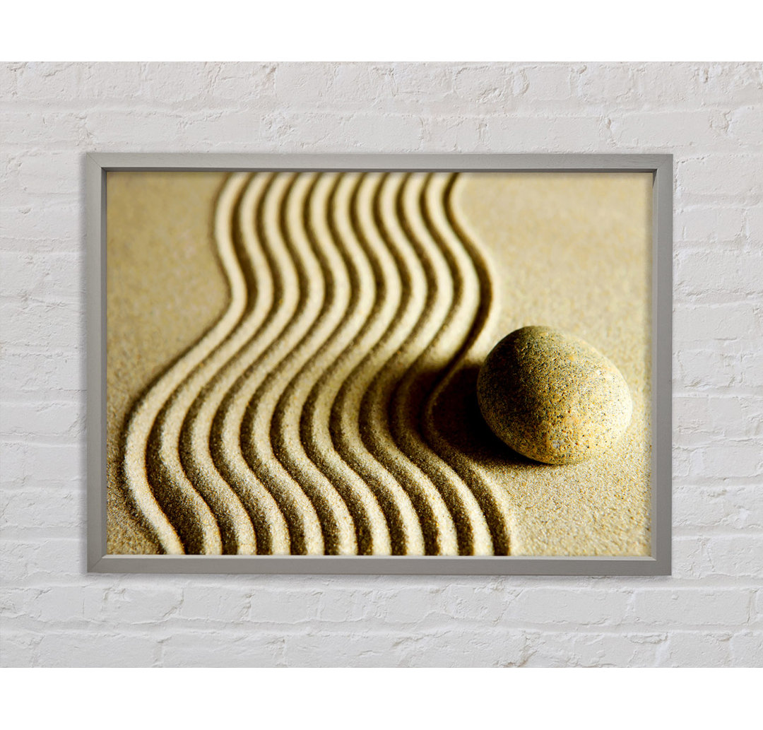 The Perfect Sand Garden - Einzelner Bilderrahmen Kunstdrucke auf Leinwand