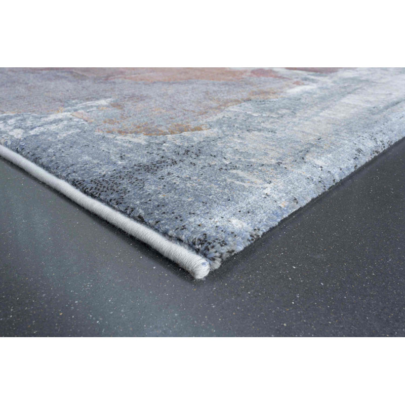 Galleria rust grey rug, Rectangle 133cm x 195cm