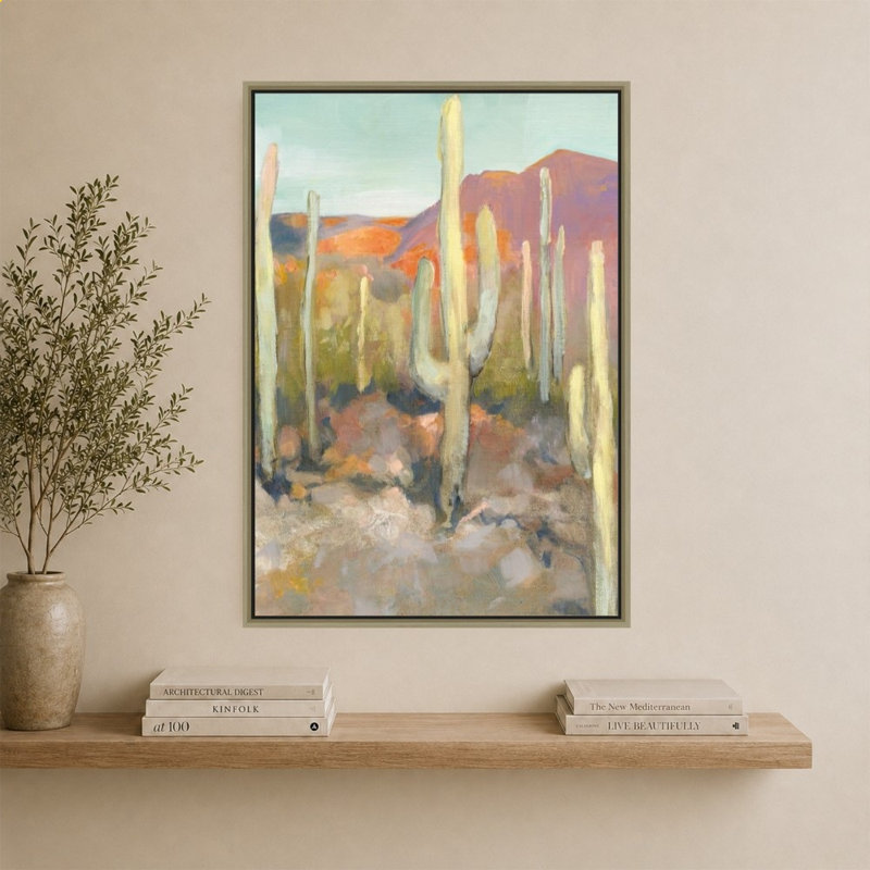 High Desert I par Julia Purinton - Impression sur toile, 44" H x 34" W, Champagne