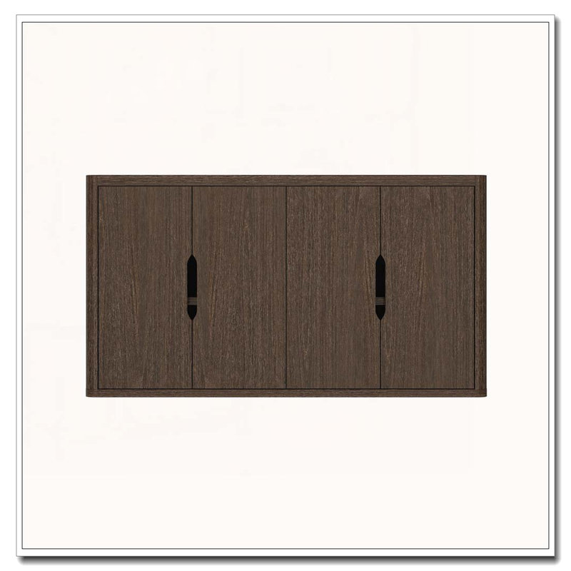 Armoire 4 portes avec rangement, Noyer