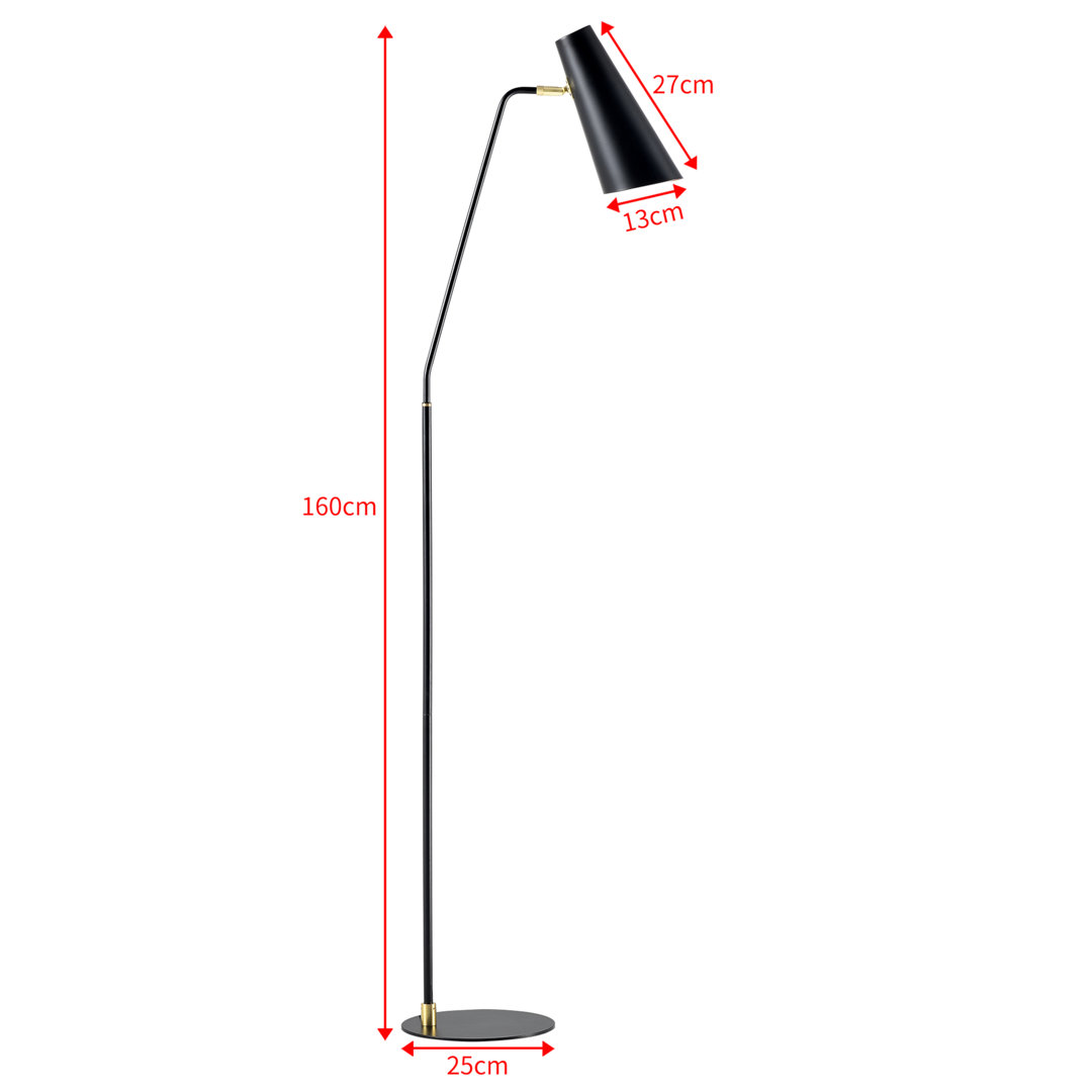 Stehlampe Norwich Verstellbar Schwarz