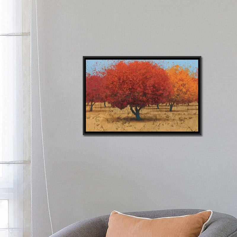 «Orange Trees II» par James Wiens - estampe numérique sur toile tendue avec châssis, H 18 po x l 26 po x P 1,5 po