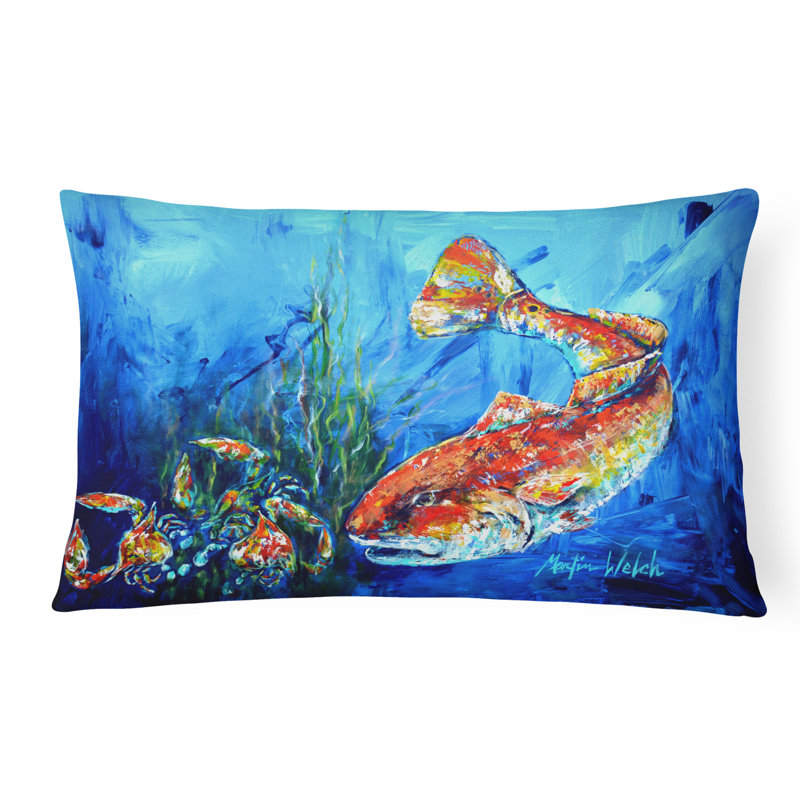  Coussin décoratif en tissu Scattered Fish