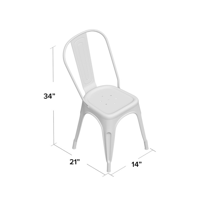 Chaise d'appoint Momig, Blanc