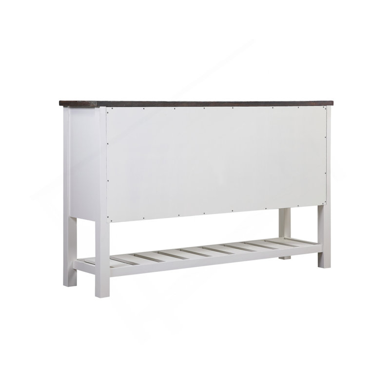 Brown And White 2-Drawer Server