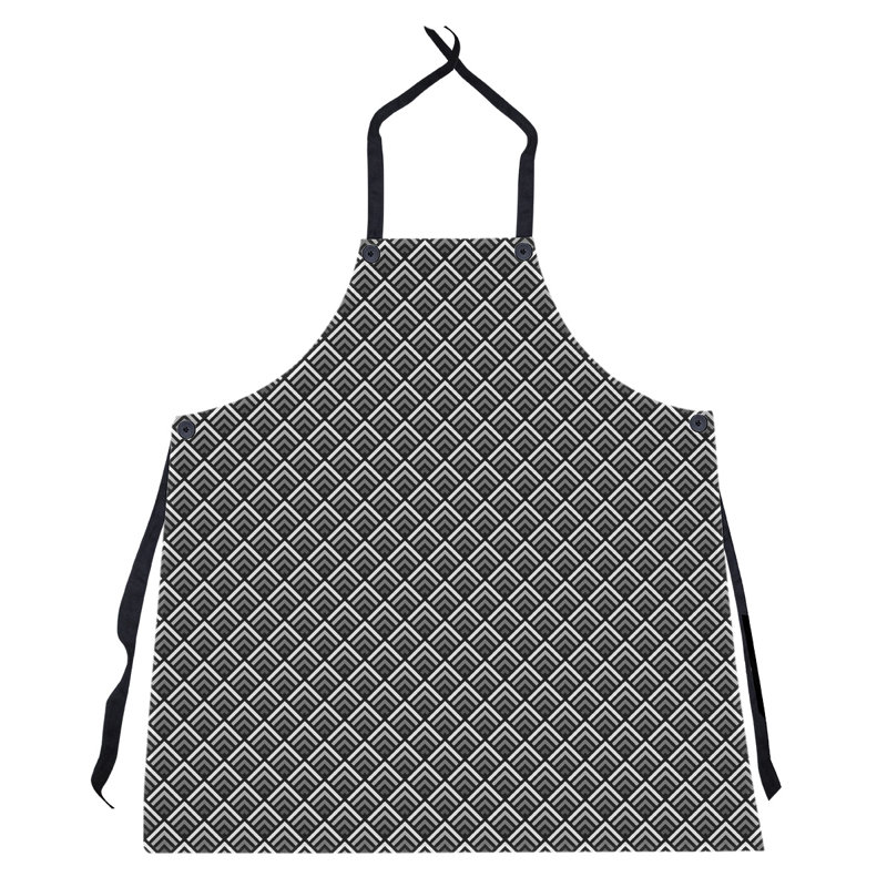 Tablier de motif géométrique classique, Gris