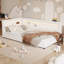 Lit plateforme tapissier simple très grand avec ports USB et ceinture à DEL, blanc-431384113-431384112
