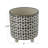 Round Stoneware Planters with Geometric Prints-777592784