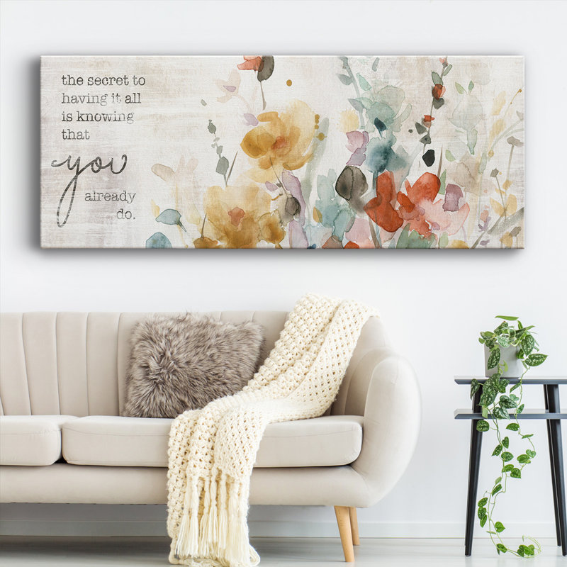 Toile pleine fleur Verse-Gallery, H 12 po x l 30 po x P 1,5 po