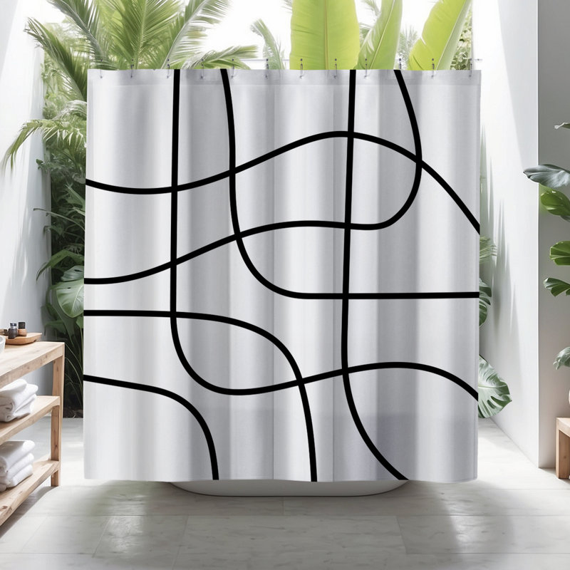 Coco Shower Curtain, Black