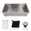 Meribel Stainless Steel 36" L x 18" W Undermount Kitchen Sink with Basket Strainer