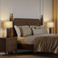 Ensemble de lampes de table de chevet en verre 23,5 po