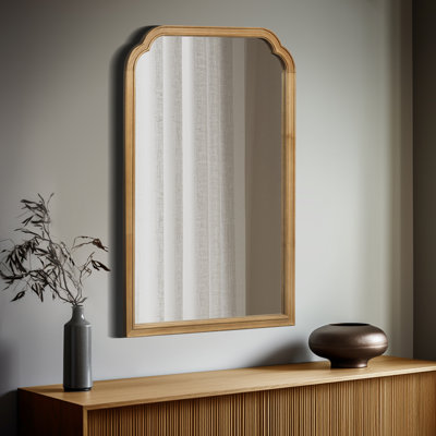 Solid Wood Wall Mirror for Bathroom or Bedroom