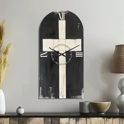 Cross of Pure Form - Scandinavian Arched Wall Clock