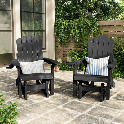 Chaise Adirondack coulissante Smooth Motion, chaise d'extérieur réglable à 3 positions, PEHD facile à assembler et support de dossier ergonomique pour le patio